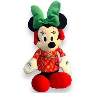 Disney Holiday Minnie Mouse Large Plush 15” Christmas Collection Collectible